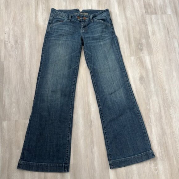 American Eagle Y2K  Wide Leg Low Rise Jeans size 6 - Picture 1 of 6